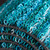 Chilewich Skinny Stripe Turquoise Shag Mat