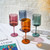 Square Colorful Wine Glass, Assorted 1pc