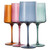 Square Colorful Wine Glass, Assorted 1pc