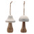 Wood Mushroom Ornament, Assorted 1pc