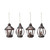 Glass Lantern Ornament with Forest Creature, Assorted 1pc