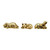 Gold Sleeping Animal Figurine, Assorted 1pc