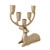 Gold Cast Aluminum Deer Candelabra