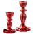 Preston Red Mercury Glass Taper Holder