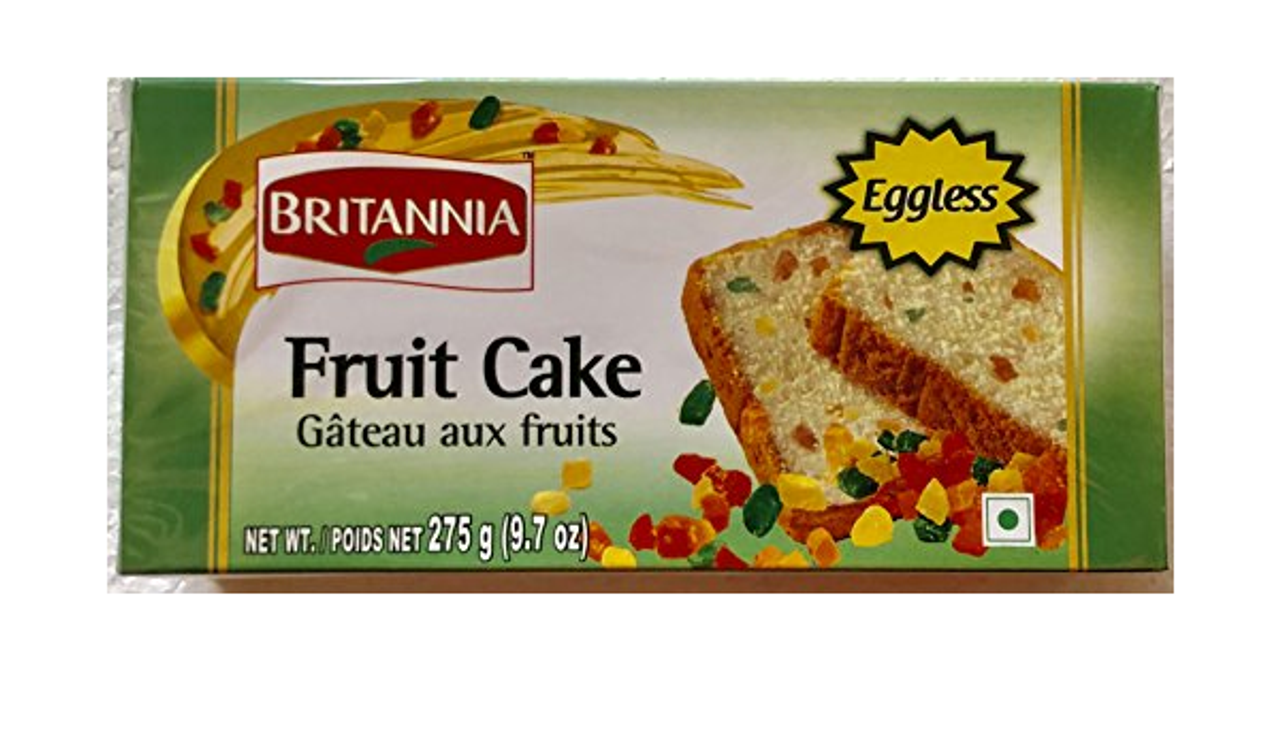 Britannia Fruit Cake Tea Snacks 8.82oz (250g) - Delightfully Smooth, Soft  and Delicious Cake - Breakfast & Tea Time Snacks - Suitable for Vegetarians  (Pack of 1) - Walmart.com