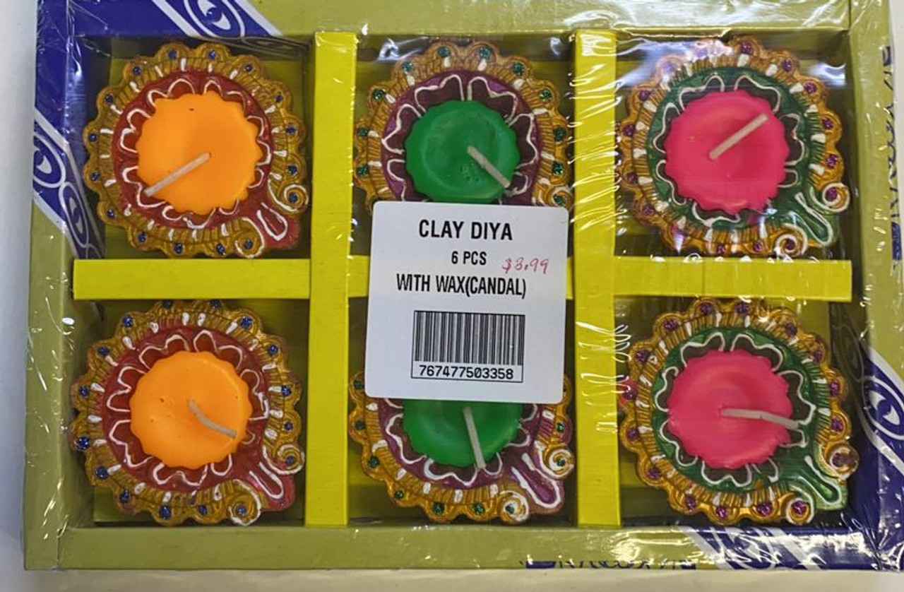 fancy clay diya