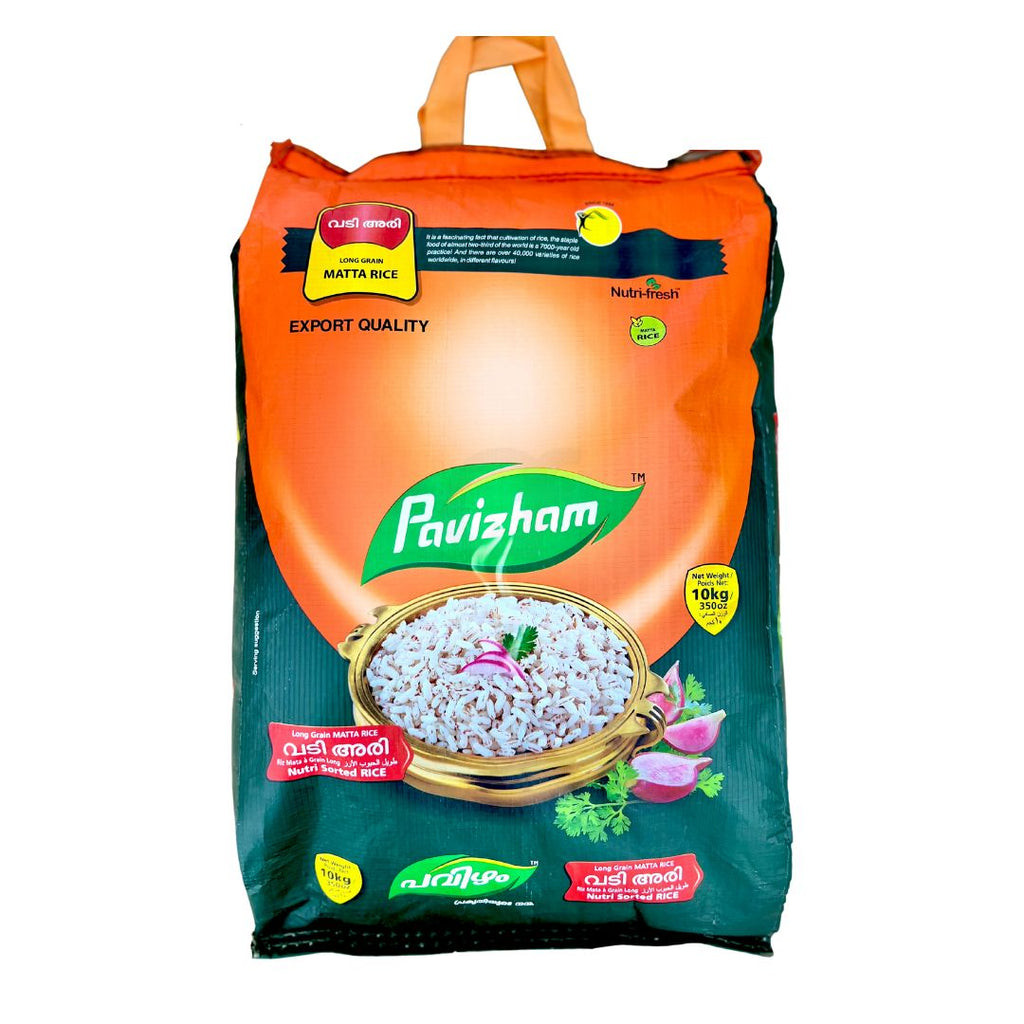 Pavizham Long Grain Matta Rice 5kg - Bazaar9.com