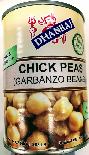 Dhanraj Tin Garbanzo Beans - 400g