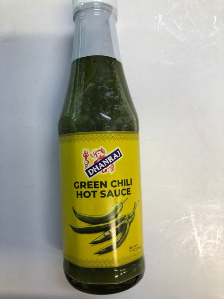 Dhanraj Green Chili Hot Sauce - 11 oz