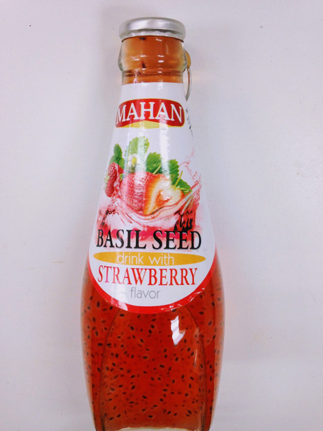 Mahan Basil Seed Drink With Strawberry Flavor - 290ml