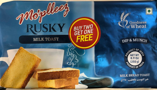 Mopleez Milk Bread Toast(Rusk) - 250g