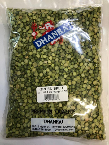 Dhanraj Green Split Peas 2 LB