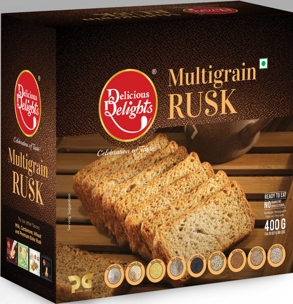 Delicious Delights Multigrain Rusk 400GM