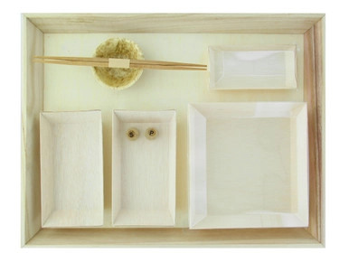 Order A Sample - Wooden Tray VIP Lunchbox With SaMurai Dishes - 100 Sets
