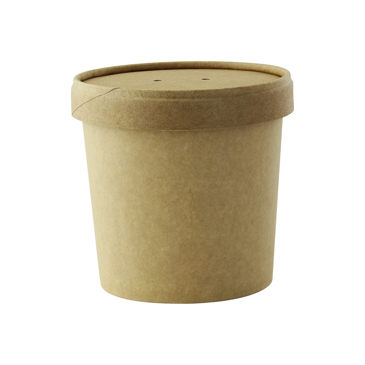Packnwood 210SOUPCOK12 12 oz Brown Kraft Soup Cup with Lid - 3.5 Dia. x 3.4 in.