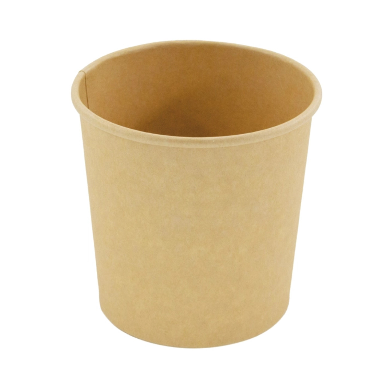 Brown Kraft Soup Cup (Lid optional) - 12oz D:3.5in H:3.4in - 500 pcs