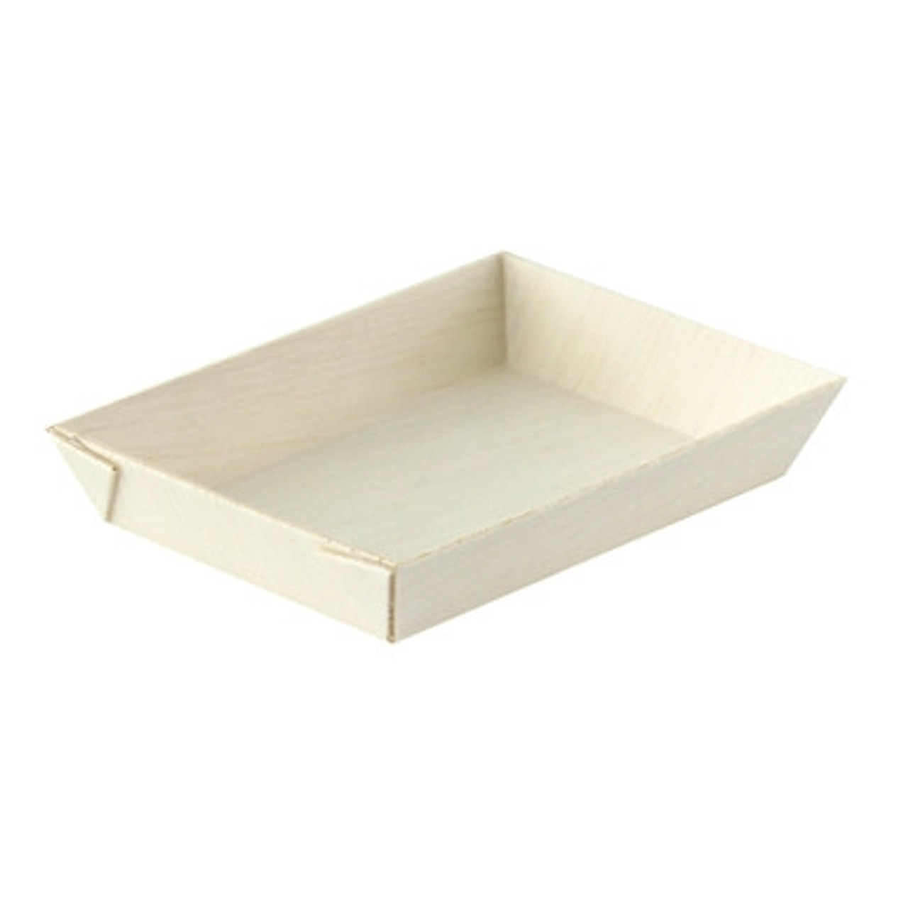 Mini Rectangular Samurai Wooden Tray - 2oz L:3.3in W:2.4in H:0.6in - 200 pcs