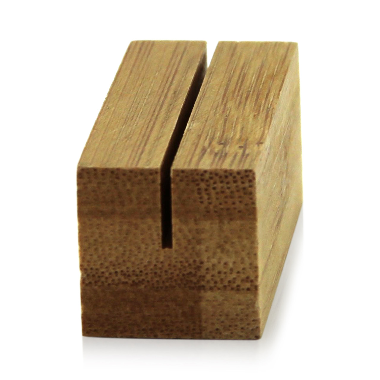 Bamboo Square Card Holder - L:2.2 x W:.78 x H:.78in