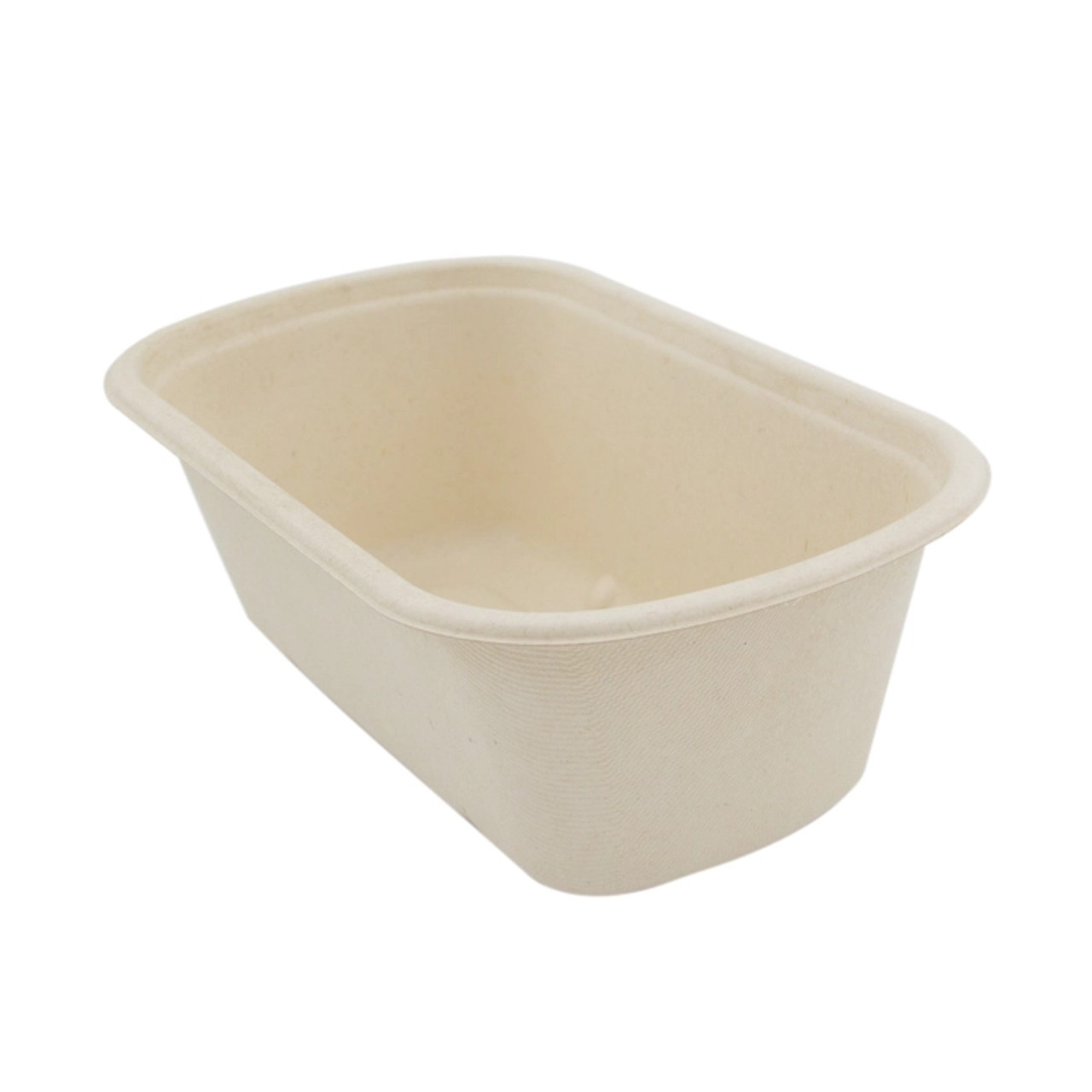 Rectangular Brown Sugarcane Container - 40oz L:9in W:5.3in H:2.9in - 250 pcs Rectangular Brown Sugarcane Container - 40oz L:9in W:5.3in H:2.9in - 250 pcs