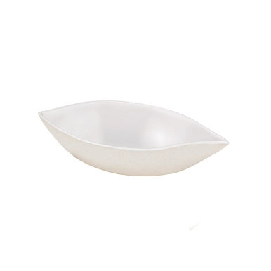Diamond Shaped White Sugarcane Sauce Dish (No added PFAs) - 1.5oz L:4.3in W:2in H:1in - 300 pcs