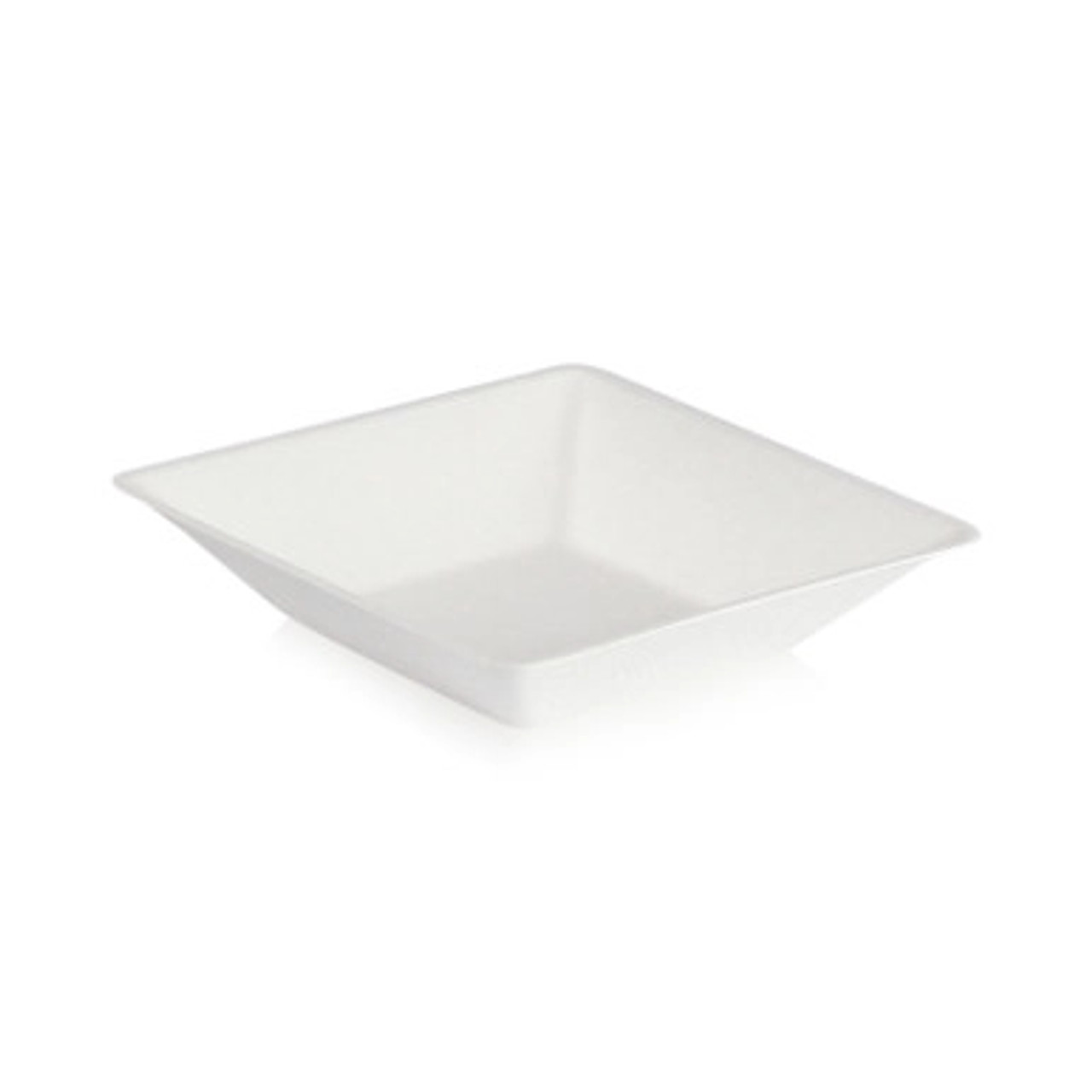 Eco-Design White Sugarcane Plate (No added PFAs) - 8oz L:5.1in W:5.1in H:1.1in - 600 pcs Eco-Design White Sugarcane Plate (No added PFAs) - 8oz L:5.1in W:5.1in H:1.1in - 600 pcs
