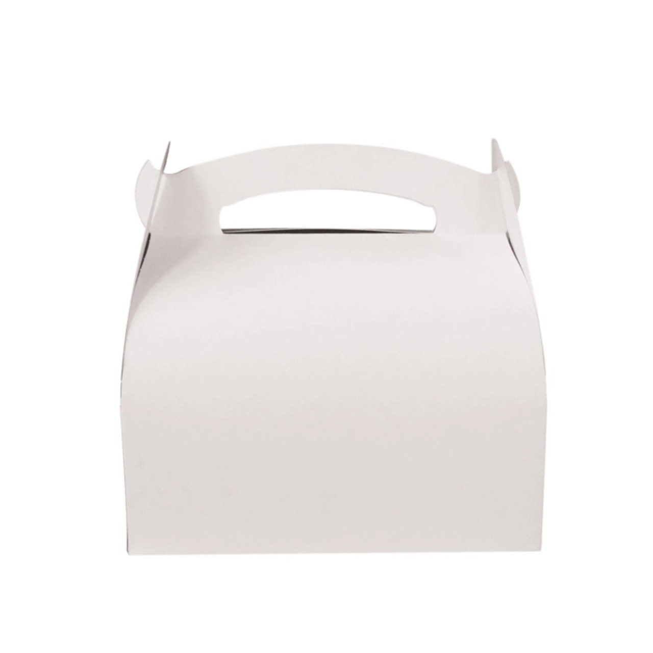 White Pastry Box With Handles - L:7.09in W:6.3in H:6.69in - 50 pcs White Pastry Box With Handles - L:7.09in W:6.3in H:6.69in - 50 pcs