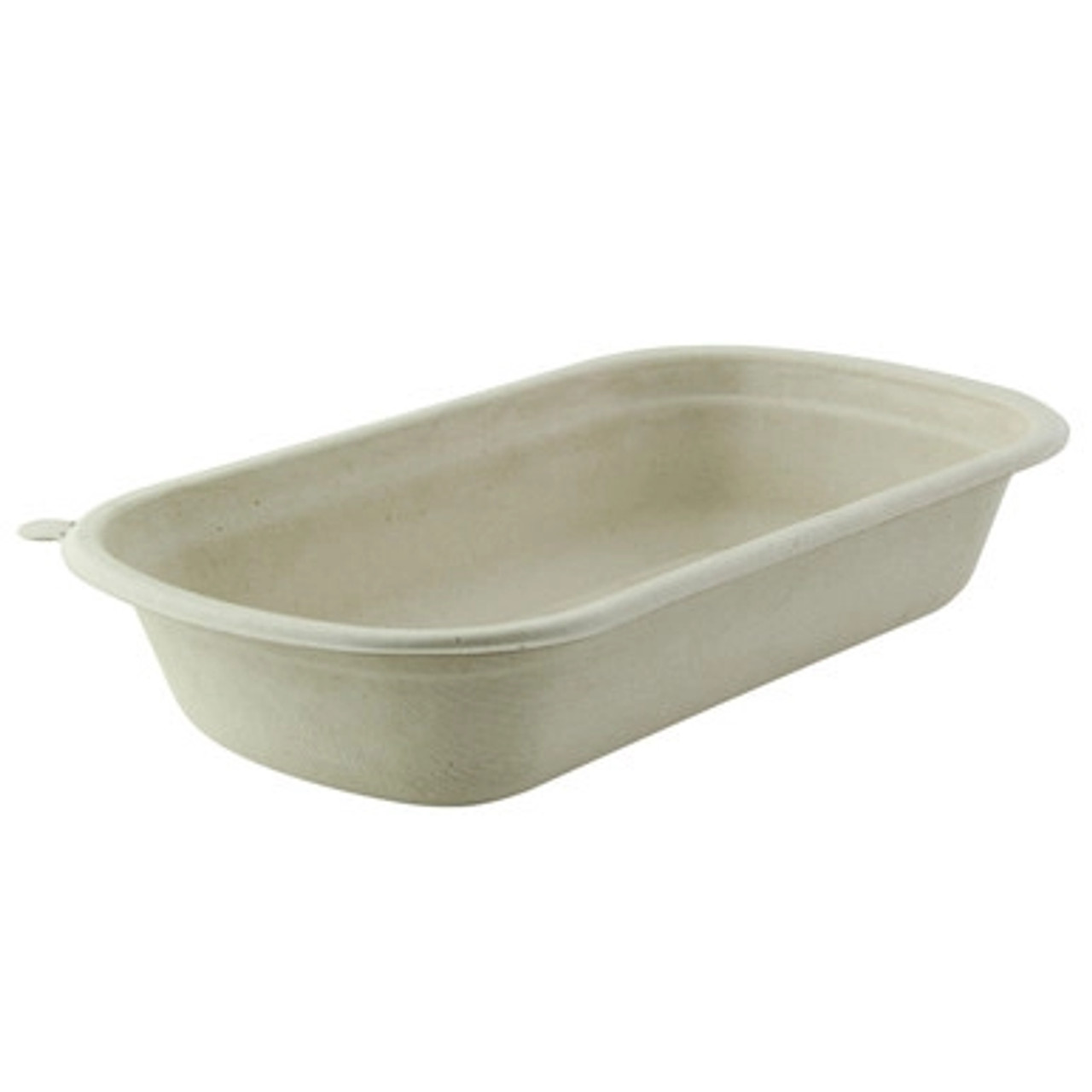 Rectangular Brown Sugarcane Container (No added PFAs) - 25oz L:9in W:5.3in H:1.4in - 250 pcs