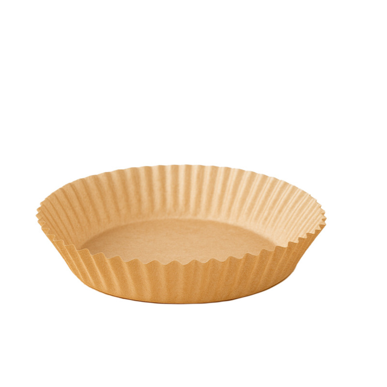 Kraft fryer cups round without holes - D:7.9in H:1.8in - 2400 pcs Kraft fryer cups round without holes - D:7.9in H:1.8in - 2400 pcs