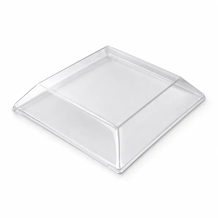 Clear PET Lid for 210SAMBQ2020 - L:7.9in W:7.9in H:1.4in - 100 pcs