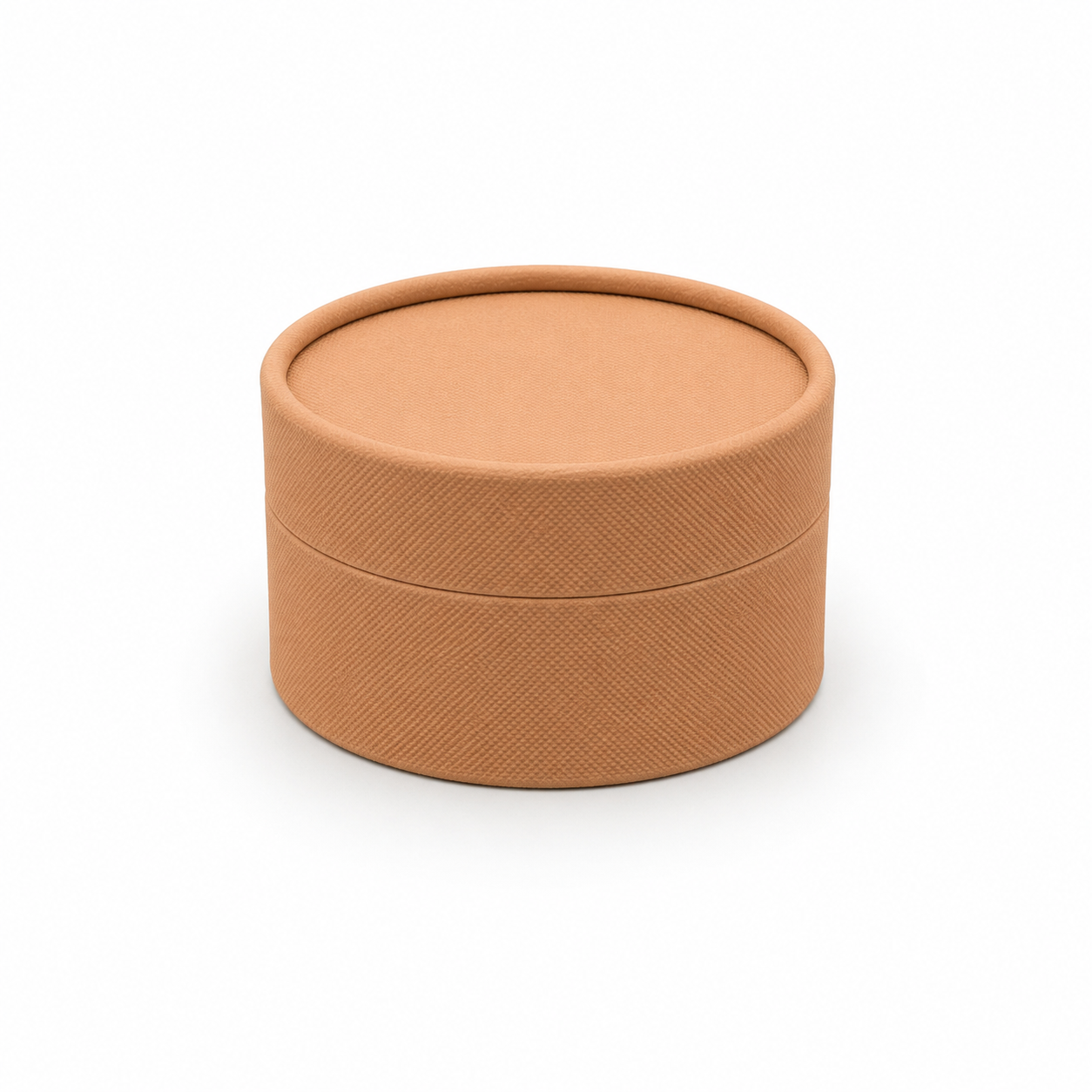 Kraft Cardboard Tube Box with Lid and White Liner Included - 7oz D:3.9in H:2.2in - 100 pcs