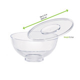 MILOU Clear PET Lid for 209MBMILOU90 - L:2.95in W:2.95in H:0.07in - 240 pcs