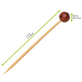 Bamboo Basketball Skewers - L:4.7in - 1000 pcs