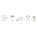 Mini Reusable Glass Seal Jars - 1.5oz D:1.6in H:2.5in - 24 pcs