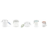 Mini Reusable Glass Seal Jars - 2oz D:1.7in H:3.2in - 24 pcs