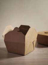 Kraft Meal Box - 50oz Base:L:7.75in W:5.5in H:2in Top:L:8.5in W:6.3in H:2in - 200 pcs