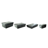 Black Meal Box - 70oz Base:L:7.7in W:5.5in H:2.5in Top:L:8.5in W:6.3in H:2.5in - 200 pcs