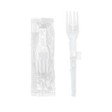 White Folding Fork Wrapped - L:5.3in - 1000 pcs