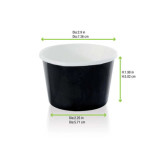Black Paper Cup - 4.2oz D:2.9in H:1.9in - 1000 pcs