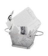 Mini Reusable Rectangular Stainless Steel Fyer Basket - 16oz L:6.4in W:3in H:2.9in - 6 pcs