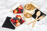 Brown Kraft Soup Cup with Kraft Lid Included - 12oz D:3.5in H:3.4in - 500 pcs