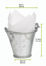 Mini Reusable Metal Bucket - 1oz D:2in H:1.6in - 144 pcs