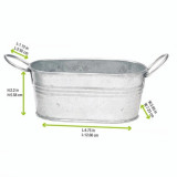 Mini Reusable Metal Tub Bucket - 7oz D:1.5H:4in - 36 pcs