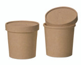 Brown Kraft Soup Cup (Lid optional) - 12oz D:3.5in H:3.4in - 500 pcs