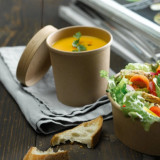 Brown Kraft Soup Cup (Lid optional) - 12oz D:3.5in H:3.4in - 500 pcs