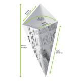 Sturdy Paper Cones with Newspaper Print - 8.4oz L:6.3in W:5.1in - 1000 pcs