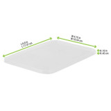 Clear PP Lid for 210APUREC500 & 210APUREC750 - L:6.81in W:4.72in H:0.18in - 250 pcs