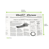 Greaseproof White Bag Opens 2 Sides with Newspaper Design - L:13.8in W:10.6in - 1000 pcs