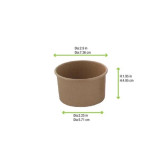 Brown Kraft Hot & Cold Paper Cup - 4.2oz D:2.9in H:1.8in - 1000 pcs