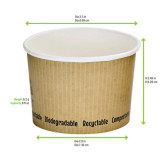 Compostable Soup Cup - 8oz D:3.5in H:2.4in - 500 pcs
