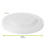 CPLA Lid for 12/16/24/32oz Greenzy Cups - D:4.5in - 1000 pcs